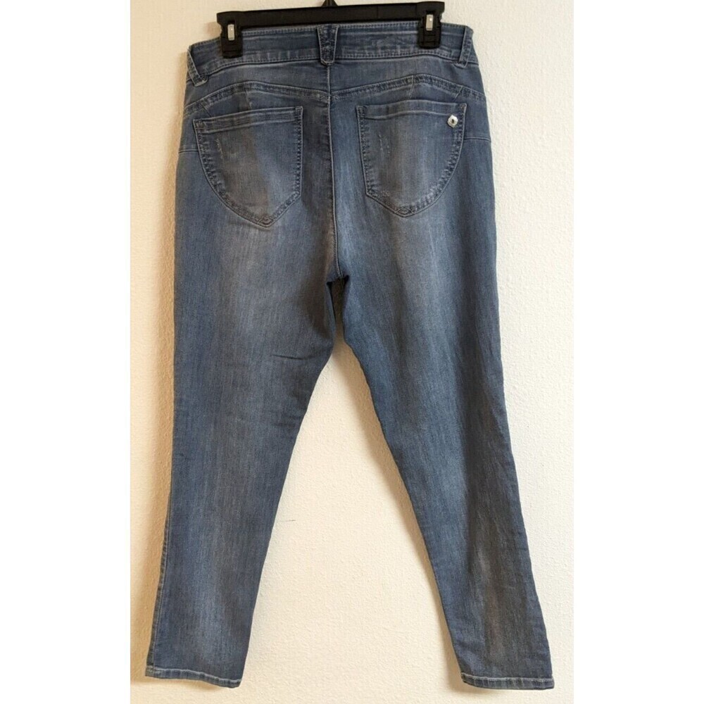 Women's DEMOCRACY Ab Solution Light Blue Ankle Skimmer Jeans Size 8 - Picture 6 of 9